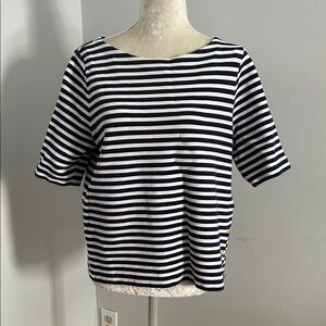 Lauren Ralph Lauren Black and White Striped Tee